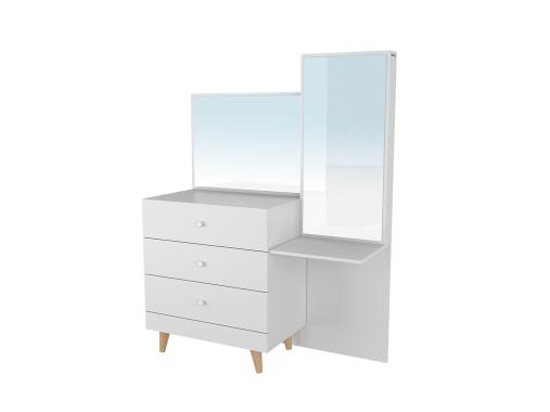 عکس میز آرایش قدی پایه چوبی کشودار TM 132